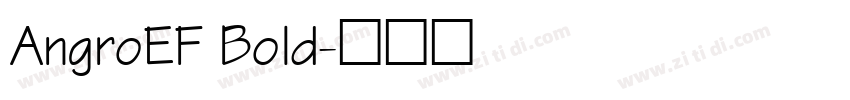 AngroEF Bold字体转换